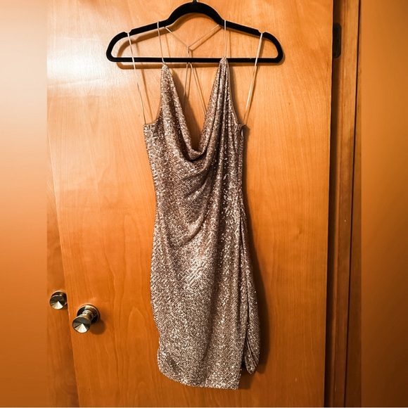 Parker Black Dresses & Skirts - NWT [parker black] paris cowlneck sequin dress